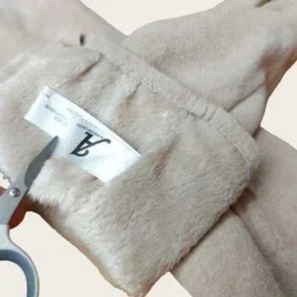 Adrienne Landau Beige Long Leather Gloves - Picture 4 of 6